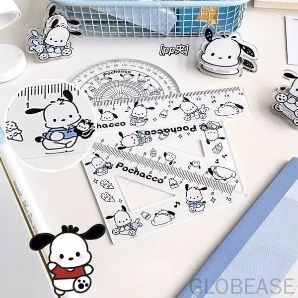 Линейка Почакко / Pochacco, набор из 4 предметов