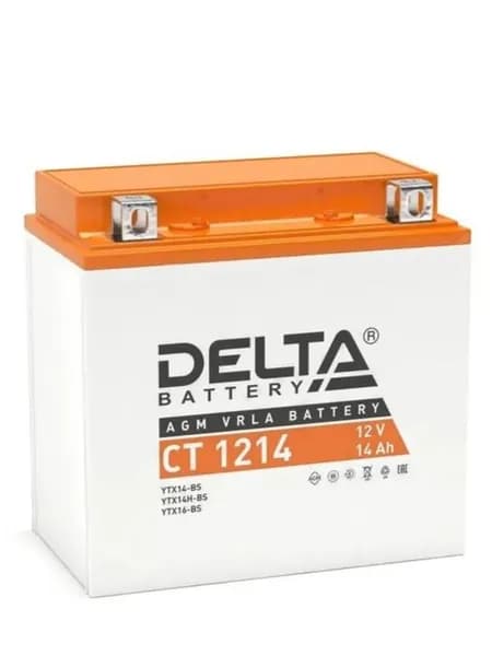 Аккумулятор мотоциклетный Delta CT1214 YTX14-BS 12V 14Ah AGM