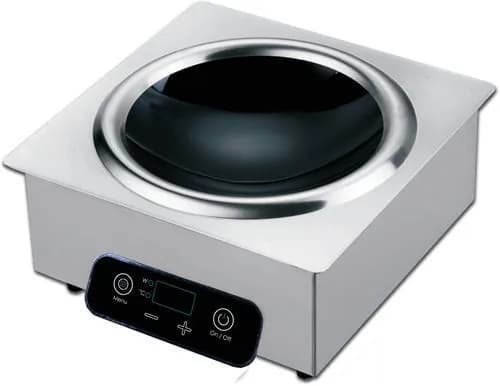 Плита индукционная (встраиваемая) HURAKAN HKN-ICB35W WOK. 3.5 кВт, нержавеющая сталь, конфорка вогнутой формы