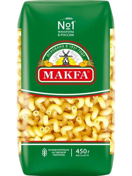 Макароны Витки высший сорт, 450г
