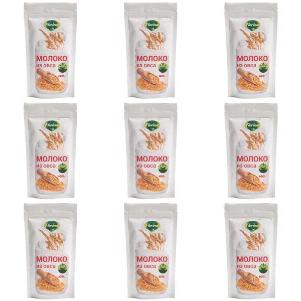 Florina Молочко из овса (сухое), 100 гр, 9 шт