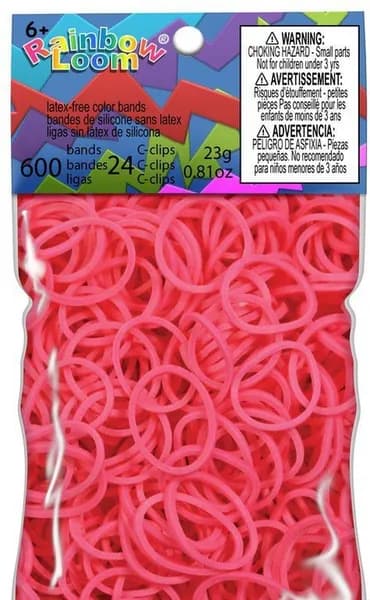 Резинки RAINBOW LOOM Розовый Pink