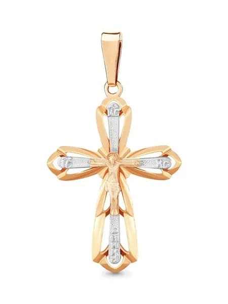 Крестик серебро 925 AQUAMARINE православная подвеска на шею