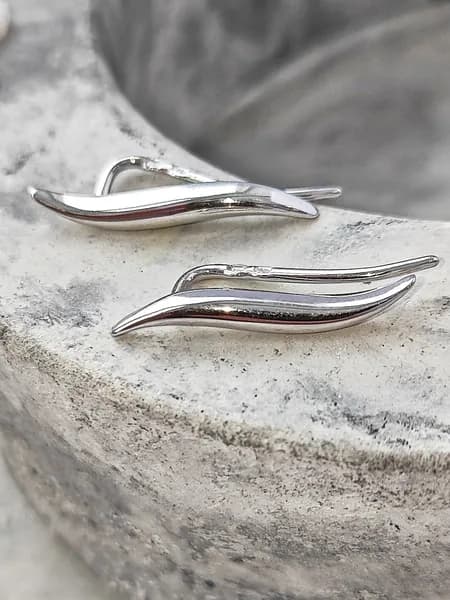 SILVER WHALE Серьги ювелирные Клаймберы Серебро 925 пробы