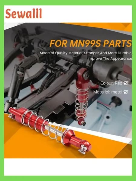 Амортизаторы из металла для "MN D90, MN-90, MN99S" и WPL C14/C24/C34, набор 4 шт., с крепёжными элементами.