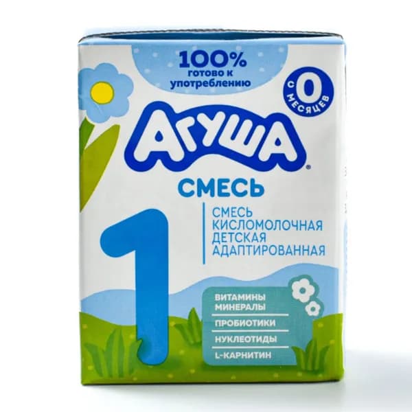 Смесь кисломолочная ступень 1, 3.5% 200 мл, с 0 месяцев, Агуша