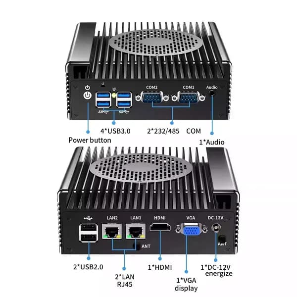 Мини-ПК SZBOX R12 i7-1255U мини ПК (Intel Core i5-1255U, RAM 8 ГБ, SSD 128 ГБ, Intel Graphics, Windows 11 Pro), 中国, черный