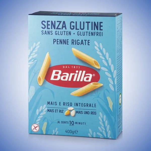 Макароны "PENNE RIGATE" (ПЕННЕ РИГАТЕ) без глютена "BARILLA" 400 г.