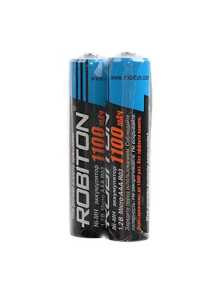 Аккумуляторы (2шт) ROBITON HR03 AAA Ni-MH 1100mAh в п/э