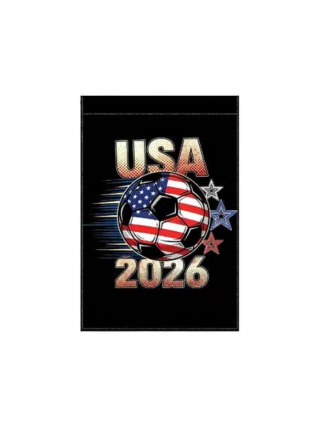 (1 штука) садовый флаг Чемпионата мира по футболу 2026 года между США, Канадой и Мексикой 30x45 см-B