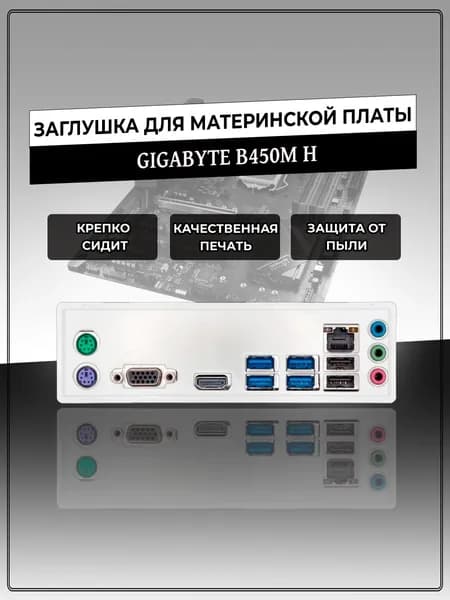 Заглушка для материнской платы GIGABYTE B450M H