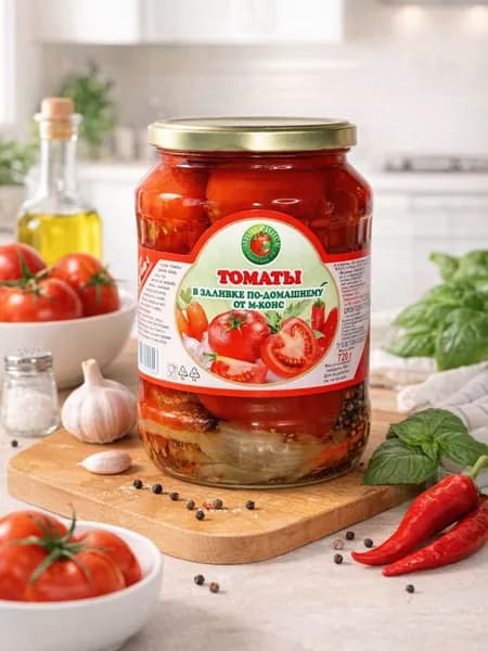 Томаты в заливке по-домашнему от М-КОНС, 720 г