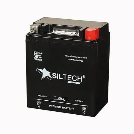 Аккумулятор мото SILTECH VRLA 1207.1 12V7AH о.п. (YTX7L-BS) д113 ш70 в131 (узкий)
