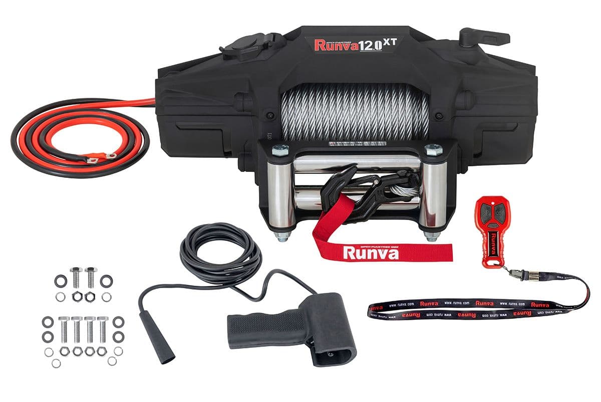 Лебёдка автомобильная электрическая 12V Runva EWXT12000F 5443 кг стальной трос, EWXT12000F