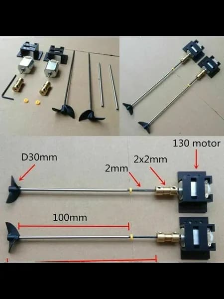 Набор двигателей 130 для RC-лодки, 2 шт. с винтами
