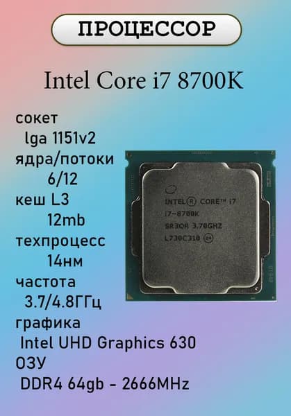 Процессор Intel Core i7-8700K OEM