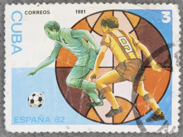 Почтовая марка "Game scene". Номинал 3 c. Cuba. 1981 год. (Michel CU 2542)