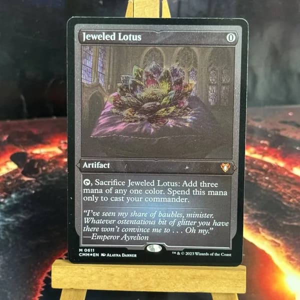 Магия сбора прокси-карт Высококачественные нефольговые Jeweled Lotus CMM #0611 Etched Foil