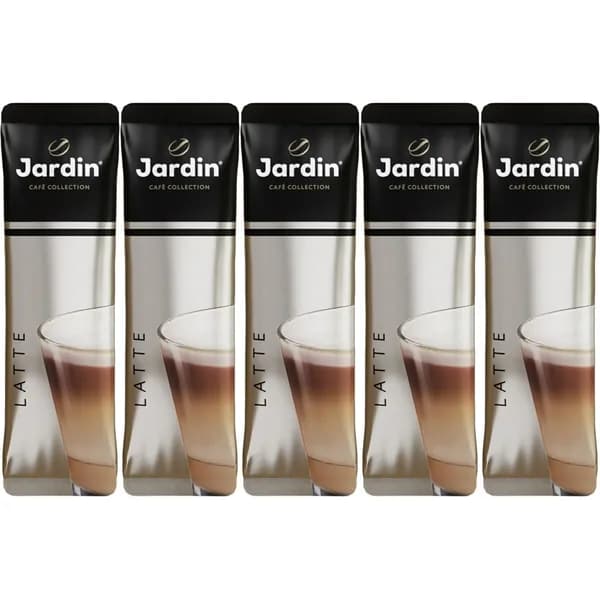 Кофейный напиток Jardin 3 в 1 Latte растворимый в стиках 18 г x 8 шт, набор: 5 штук