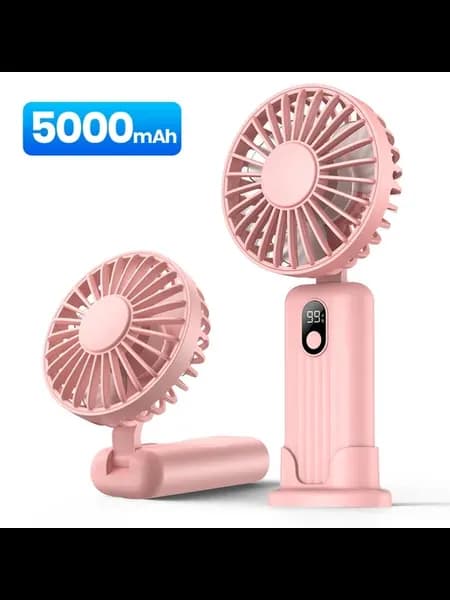Портативный мини-вентилятор 3-в-1 USB Розовый, Pink 50