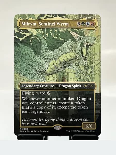 Магия сбора прокси-карт Высококачественные нефольговые Miirym, Sentinel Wyrm SLD #2500