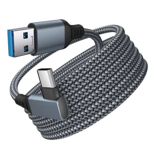 1 кабель для передачи данных, подходящий Oculus Quest 2-USB-C серый 5 м