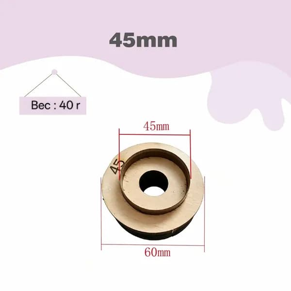 45MM MBY Набор деревянных вырубных штампов круглой формы для кожи, многоразмерные резцы для вырезания кругов, подставок под чашки и донышек сумок, инструмент для кожаного рукоделия своими руками