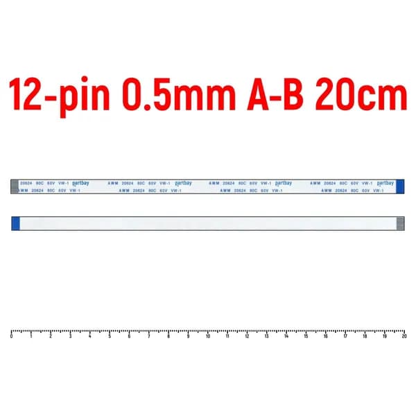 Шлейф тачпада для ноутбука Asus X42JV FFC 12-pin Шаг 0.5mm Длина 20cm Обратный A-B AWM 20624 80C 60V VW-1