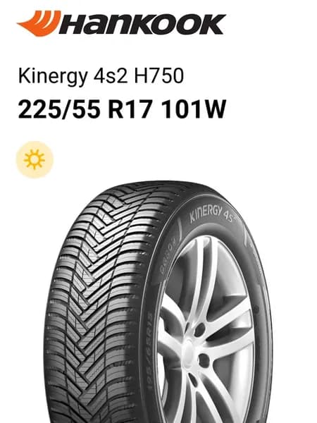Шины летние 225 55 R17 101W Kinergy 4s2 H750