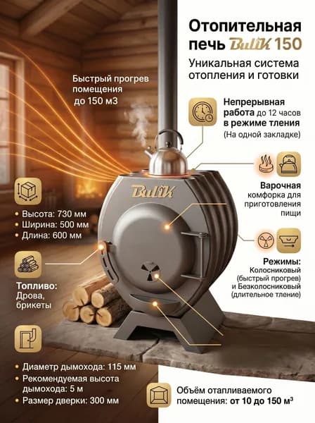 Отопительная печь BuliK 150