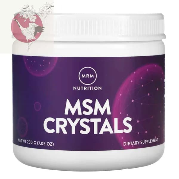 МСМ кристаллы, MSM Crystals MRM, 1000 мг, 200 грамм