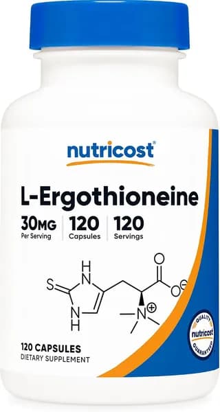 Nutricost L-Ergothioneine Supplement 30 мг на порцию, 120 капсул на