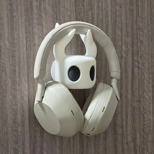 Держатель для наушников и геймпада Hollow Knight настенный, белый, PLA