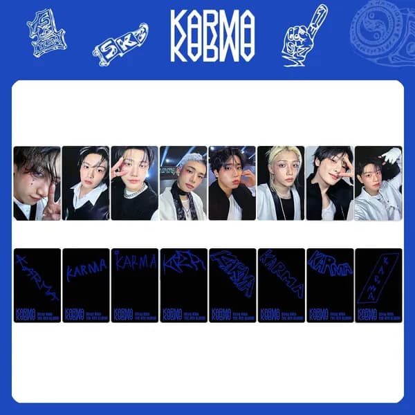 Карточки STRAY KIDS KARMA карты Straykids K-pop карточки коллекционные 5.4*8.6cm 8шт