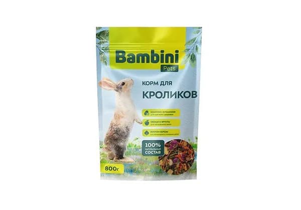 Bambini Pets / Корм сухой Бамбини Петс для кроликов, 800 г