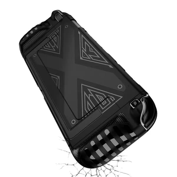Чехол для Nintendo Switch 2 из ТПУ и поликарбоната, чёрный, с X-образным тиснением