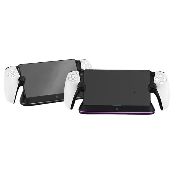 Чёрная подставка для зарядки PlayStation Portal с сенсорным управлением и подсветкой
