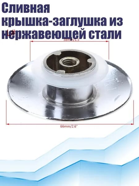 Сливная крышка-заглушка из нержавеющей стали, S