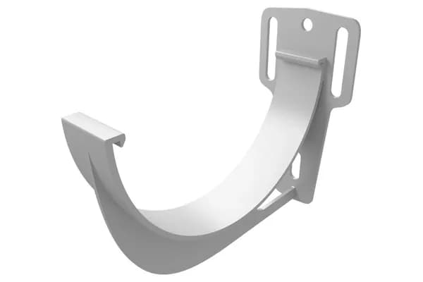 Кронштейн желоба GRAND LINE 120/90 ПВХ slider RAL 9003 сигнальный белый, 3 шт.