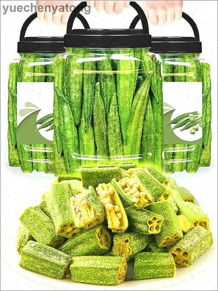 100 г,Хрустящие окра,вкусная закуска из сушеных овощей, овощные снэки, полезные и питательные, готовы к употреблению, семейная закуска