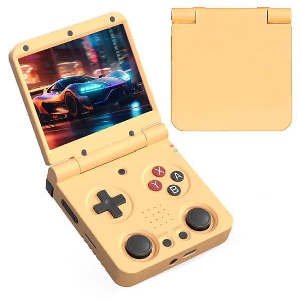Портативная игровая консоль Miyoo Flip V2 с IPS-экраном 3,5 дюйма и аккумулятором