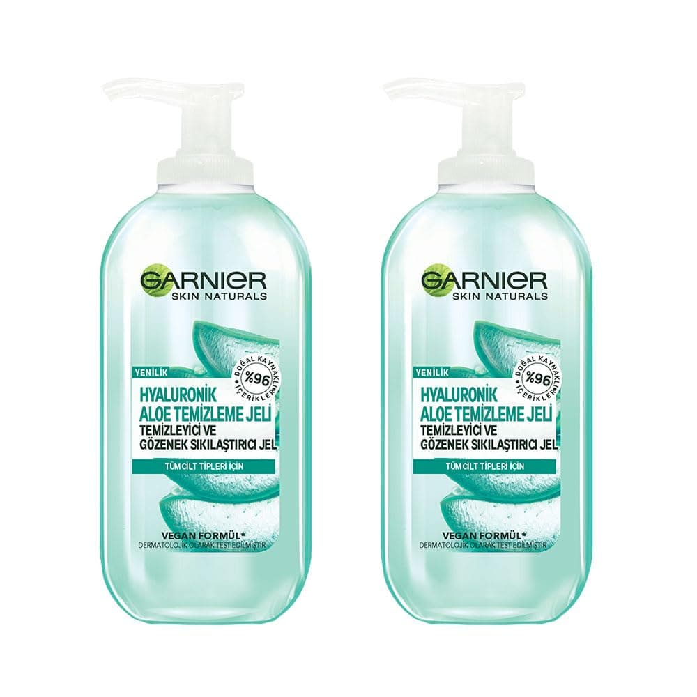 Garnier Набор из 2 очищающих гелей с гиалуроновой кислотой и алоэ