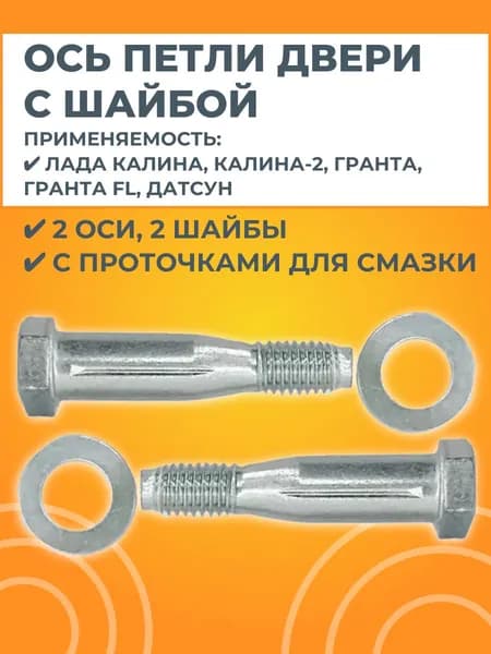 Ось петли двери с шайбой 2 штуки для Лада Гранта / Калина / Датсун