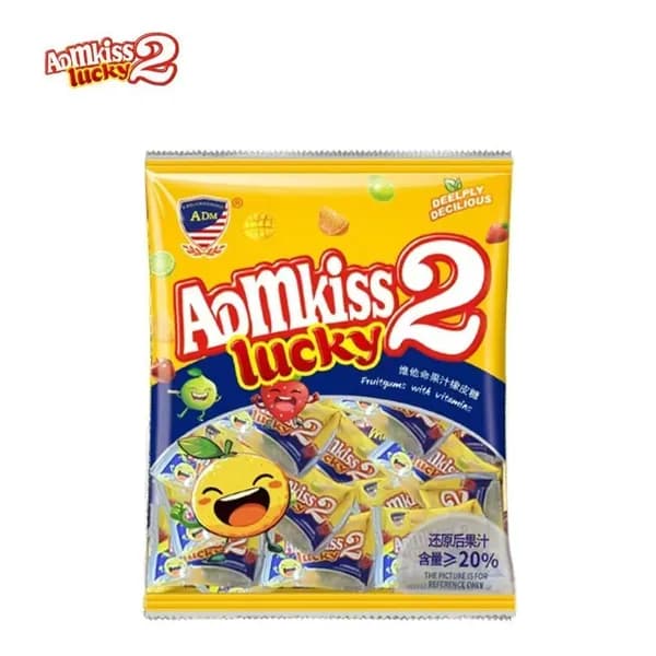 Немецкие фруктовые жевательные конфеты со вкусом винограда ADMkiss, витаминные детские фруктовые мягкие конфеты