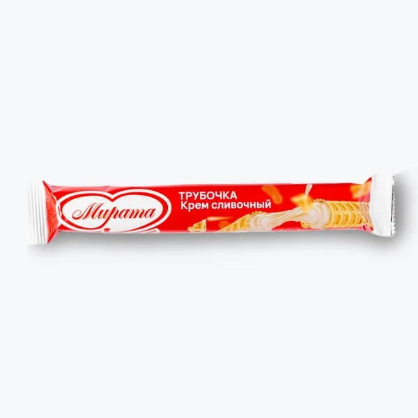 Вафельная трубочка Крем сливочный, 60 г, Мирата