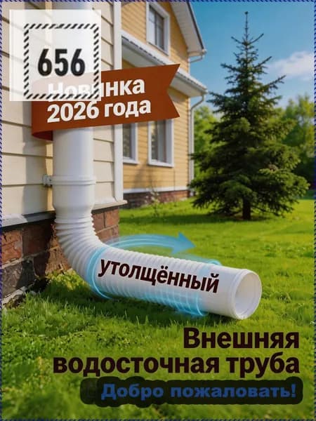 Пластиковая круговой дренажная удлинительная труба,Универсальная дренажная труба (гофра) для водосточных систем 80/100 мм, износостойкий пластик