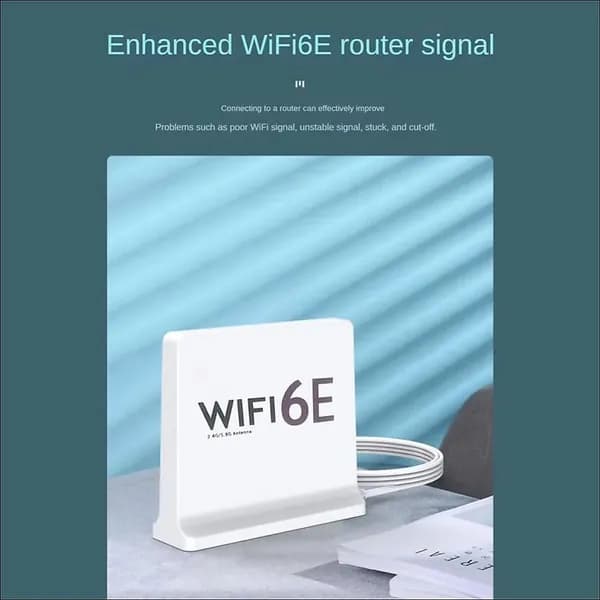 Портативная 2.4G/5G/6G WiFi 6E антенна для сетевой карты, белая