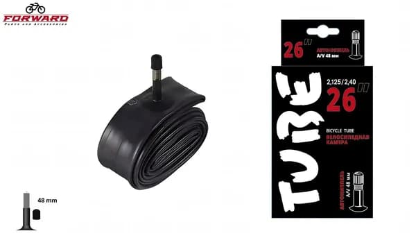 Камера для велосипеда TUBE 26"x2,125/2,40 бутил, авто-ниппель, A/V-48 мм