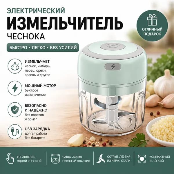 Портативный блендер 捣蒜器, белый