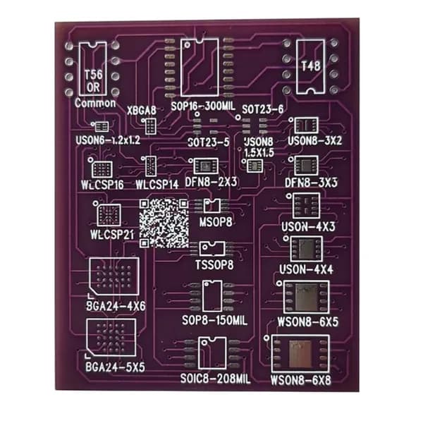 Адаптер 22-в-1 для преобразования SMD в DIP8, 4-слойная плата для soic8/sop8/dfn8/wson8